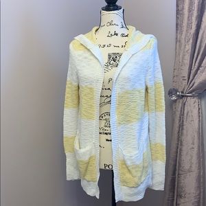 Striped Hooded Cardigan